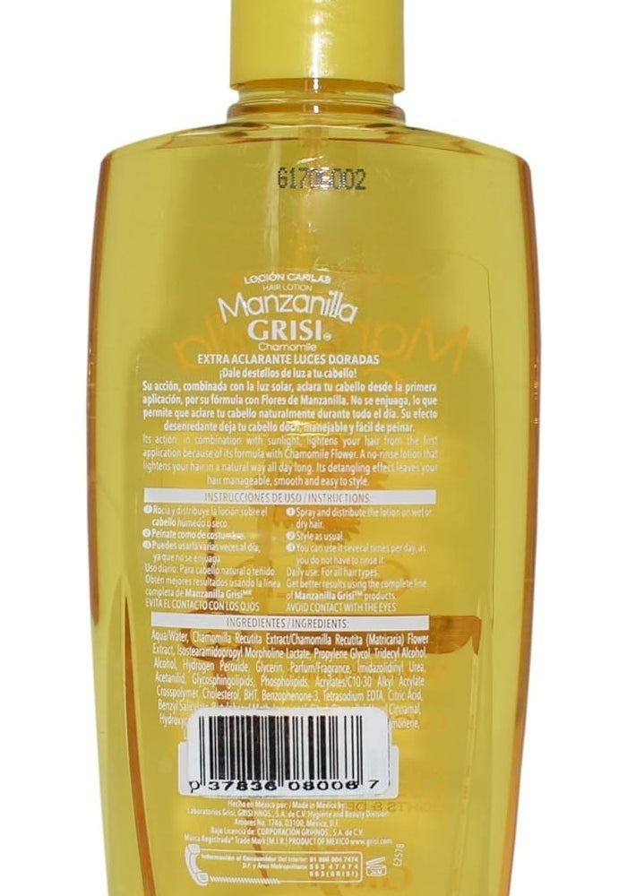 Grisi Manzanilla Gold Extra Lightening Hair Lotion - 250ml - Image 2